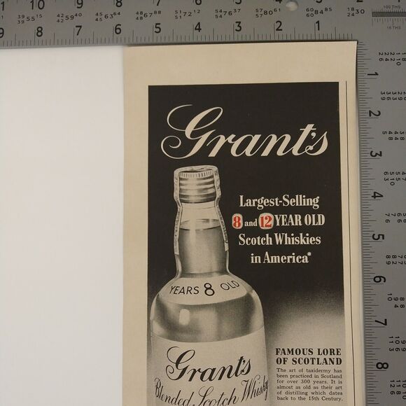 Grant's Blended Scotch Whisky - 1950 Original‎ Retro Vtg PRINT AD Ephemera - Picture 4 of 6